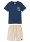 Malwee Kids - Conjunto Stay Rad Moletom Sarjado Azul Escuro - variação: Azul Escuro