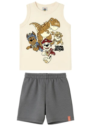 Malwee Kids - Conjunto Stomp Aroud Patrulha Canina® Off White - MALWEE KIDS