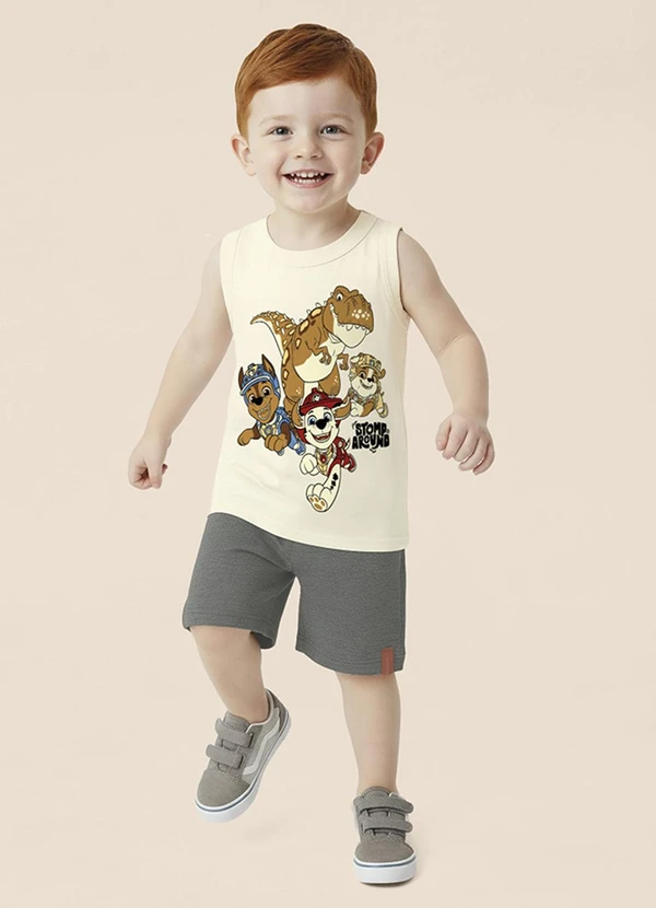 Malwee Kids - Conjunto Stomp Aroud Patrulha Canina® Off White