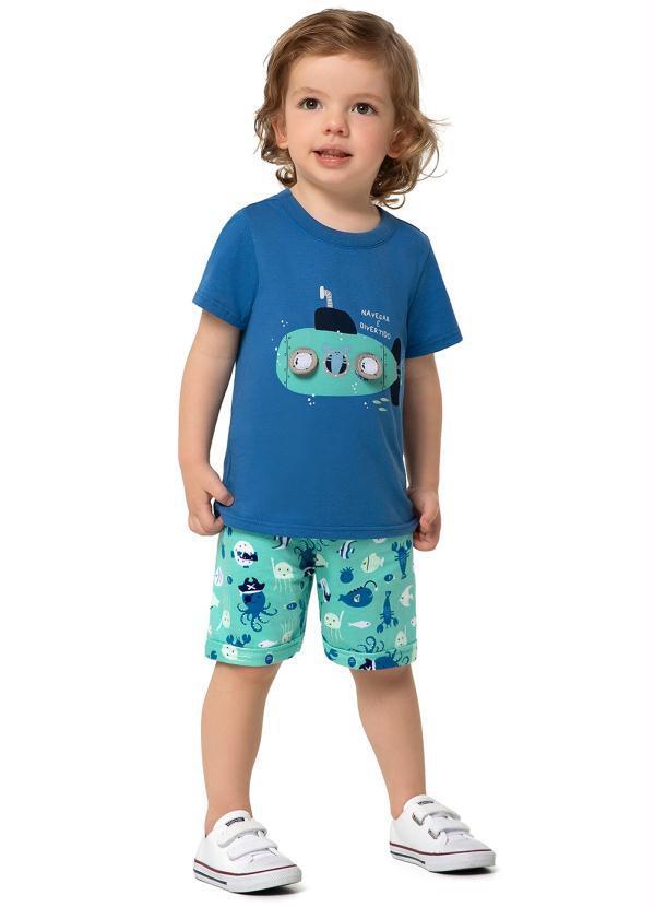 Malwee Kids - Conjunto Submarino Comfort Menino Azul