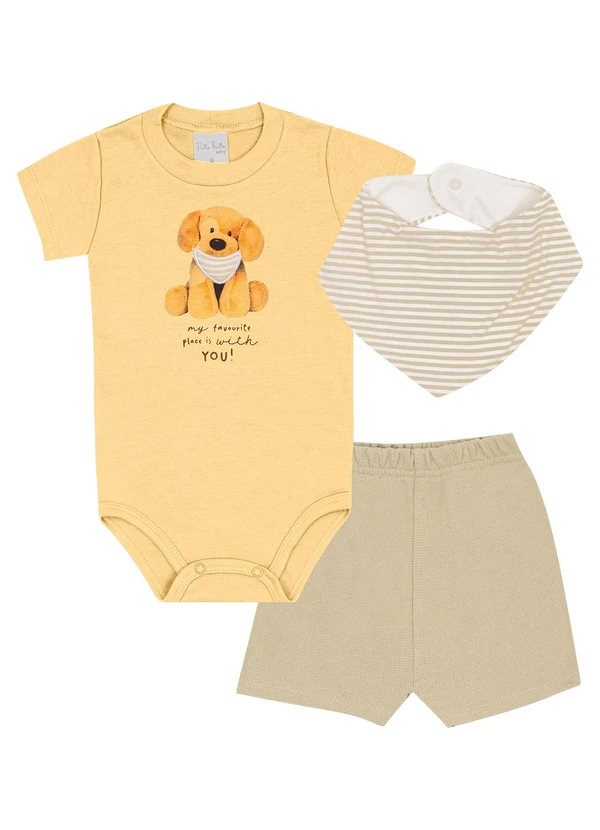 Pulla Bulla - Conjunto Suedine Amarelo