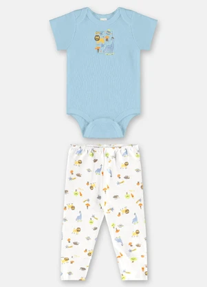 Up Baby - Conjunto Suedine Essentials Body Azul - UP BABY