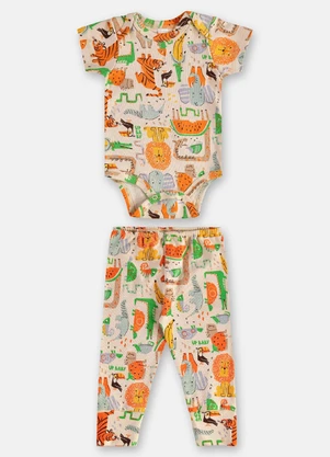 Up Baby - Conjunto Suedine Essentials Body Bege - UP BABY