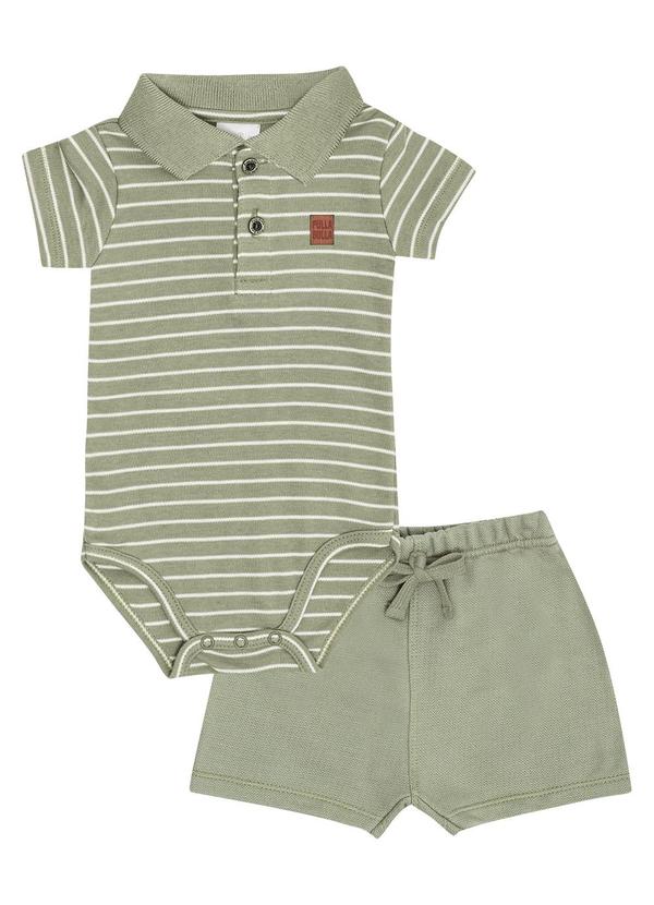 Pulla Bulla - Conjunto Suedine Fio Tinto Verde