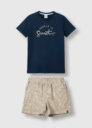 Carinhoso - Conjunto Sunrise To Sunset Menino Azul Marinho - CARINHOSO