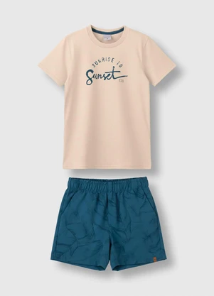 Carinhoso - Conjunto Sunrise To Sunset Menino Bege - CARINHOSO