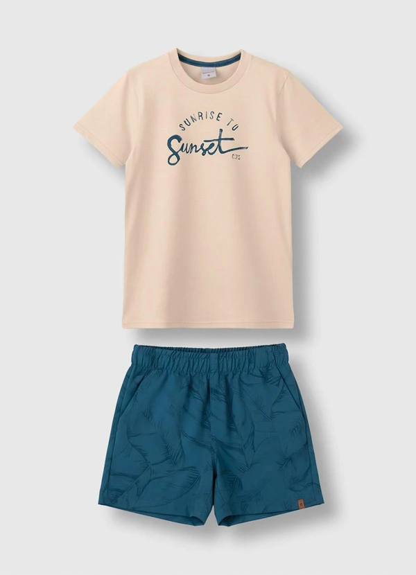 Carinhoso - Conjunto Sunrise To Sunset Menino Bege