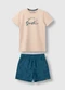Carinhoso - Conjunto Sunrise To Sunset Menino Azul Marinho - variação: Bege