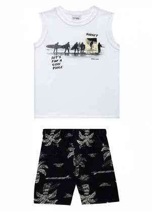 Malwee Kids - Conjunto Sunset Surf Branco - MALWEE KIDS