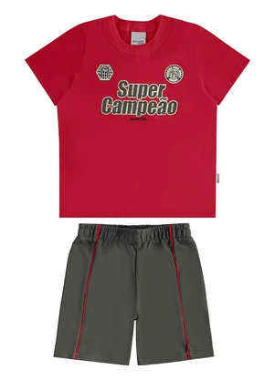 Malwee Kids - Conjunto Super Campeão 10 Vermelho - MALWEE KIDS