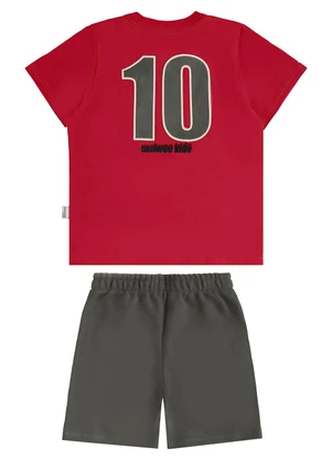 Malwee Kids - Conjunto Super Campeão 10 Vermelho - MALWEE KIDS