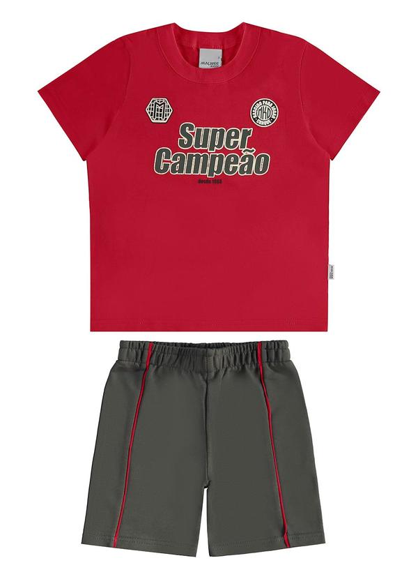 Malwee Kids - Conjunto Super Campeão 10 Vermelho