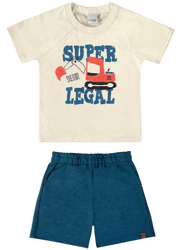 Malwee Kids - Conjunto Super Legal em Moletom Menino Bege