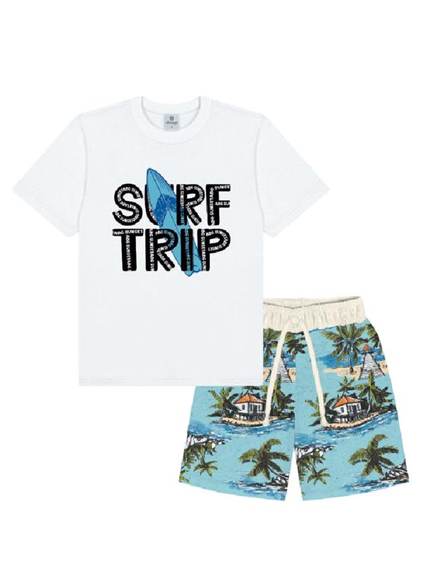 Abrange - Conjunto Surf Branco e Azul Abrange 1