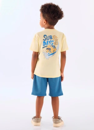 Up Baby - Conjunto Surf Days para Menino Amarelo - UP BABY