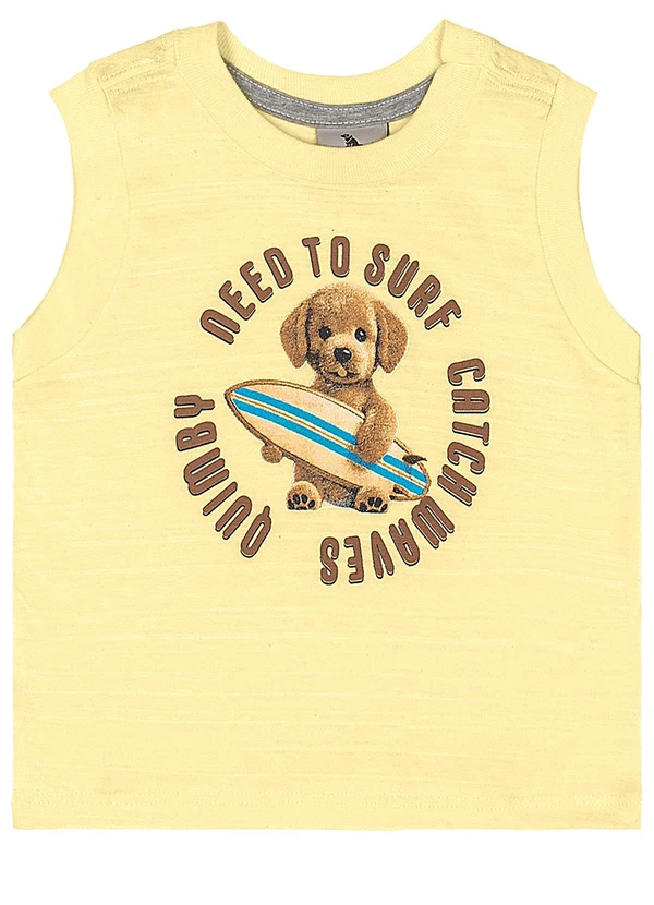 Quimby - Conjunto Surf Dog Regata Bermuda Quimby Amarelo 3