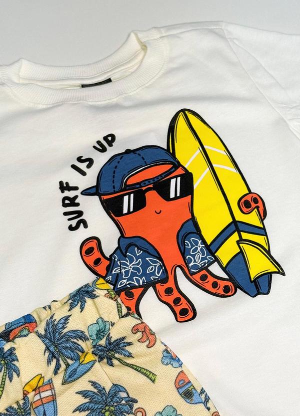 Perfect Boys - Conjunto T-Shirt 1/2 Malha e Short Bege 2