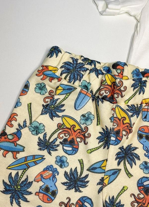 Perfect Boys - Conjunto T-Shirt 1/2 Malha e Short Bege 3