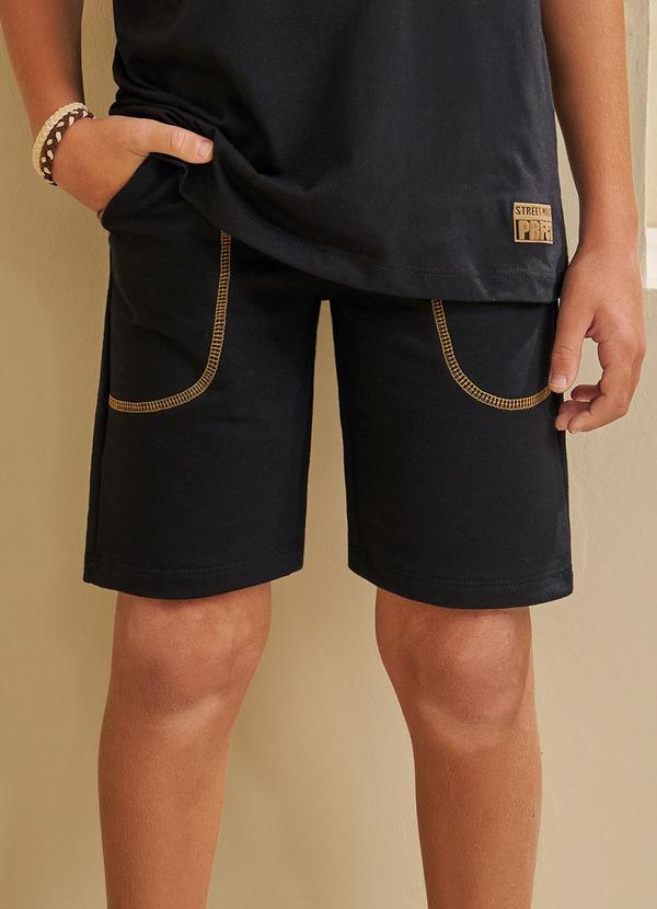 Perfect Boys - Conjunto T-Shirt 1/2 Malha e Short Preto 5