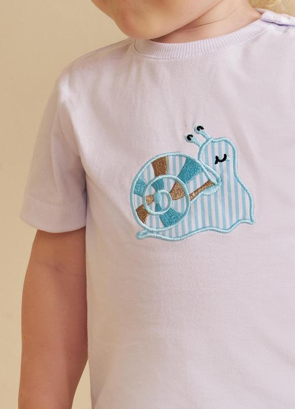 Perfect Boys - Conjunto T-Shirt 1/2 Malha e Short Stripe Branco 3