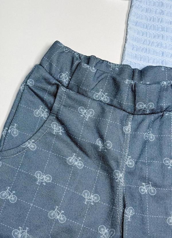 Perfect Boys - Conjunto T-Shirt Malha Corda e Short Azul 3