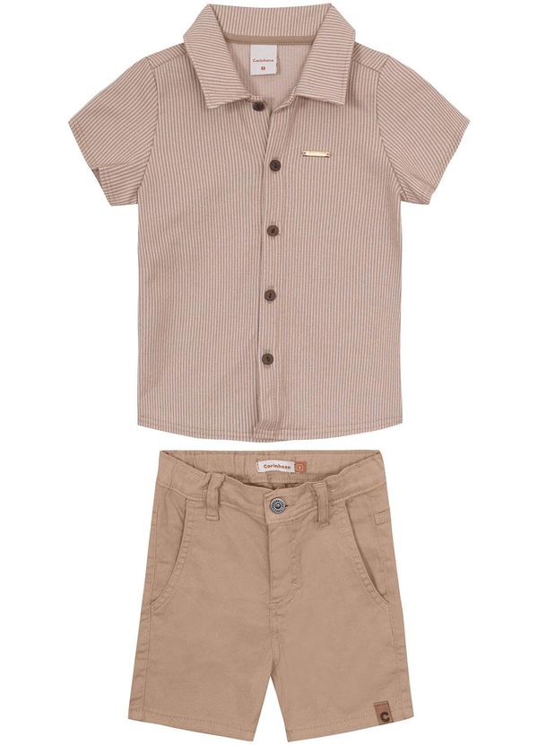 Carinhoso - Conjunto Taupe Comfort Canelada Menino 1