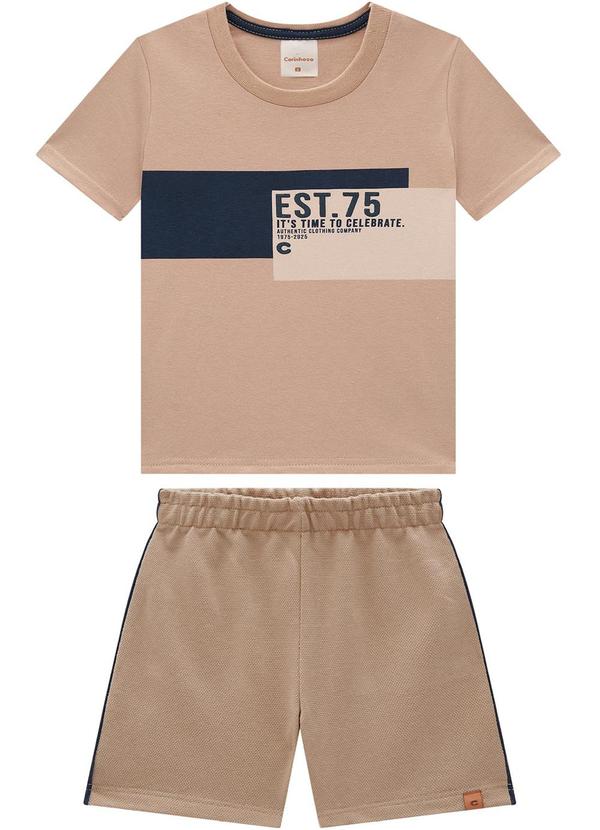 Carinhoso - Conjunto Taupe It'S Time To Celebrate Menino