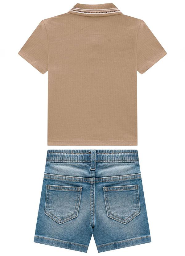 Carinhoso - Conjunto Taupe Polo Jogger Menino 2