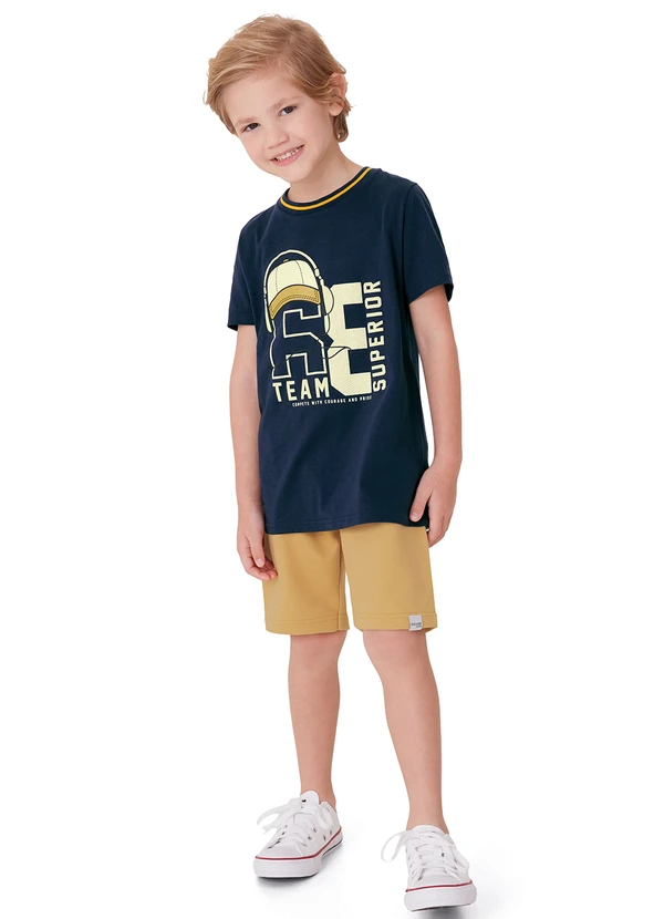 Malwee Kids - Conjunto Team 68 em Moletom Azul