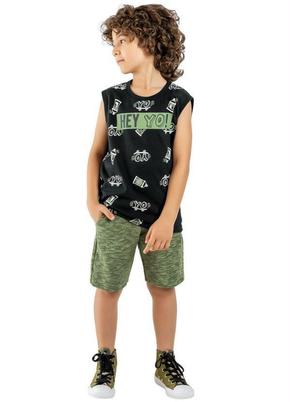 Lemon - Conjunto Teen Masculino Preto