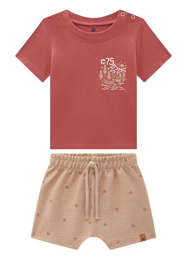 Carinhoso - Conjunto Terracota C75 com Moletom Menino