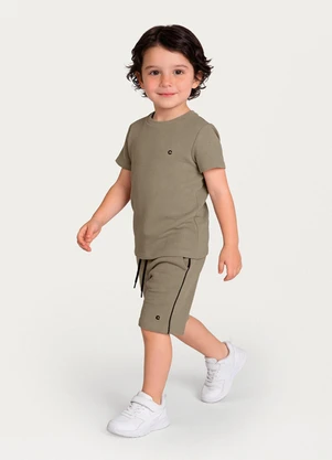 Carinhoso - Conjunto Texturizada com Bordado Taupe - CARINHOSO