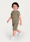 Carinhoso - Conjunto Texturizada com Bordado Preto - variação: Taupe