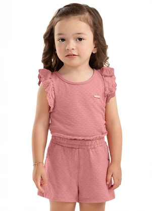Colorittá - Conjunto Texturizado Infantil Menina Rosa - COLORITTÁ