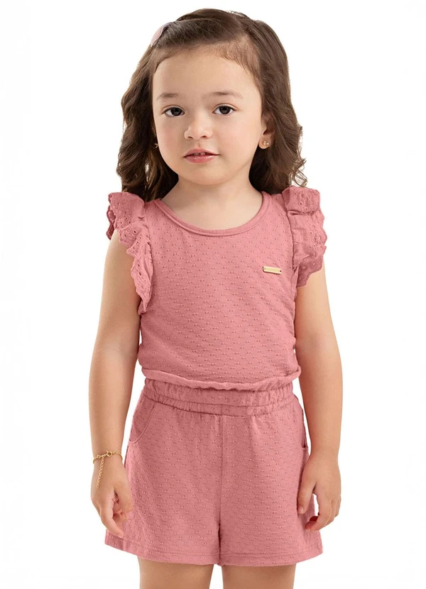 Colorittá - Conjunto Texturizado Infantil Menina Rosa