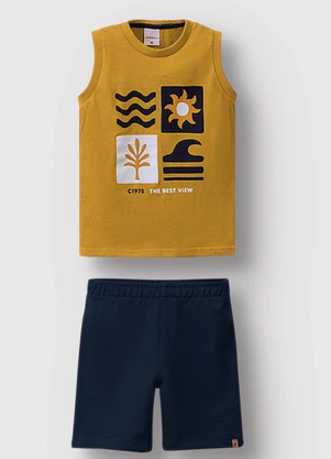 Carinhoso - Conjunto The Best View Menino Amarelo Mostarda - CARINHOSO