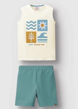 Carinhoso - Conjunto The Best View Menino Off White - CARINHOSO