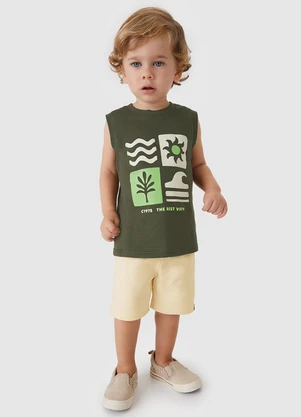 Carinhoso - Conjunto The Best View Menino Verde Musgo - CARINHOSO