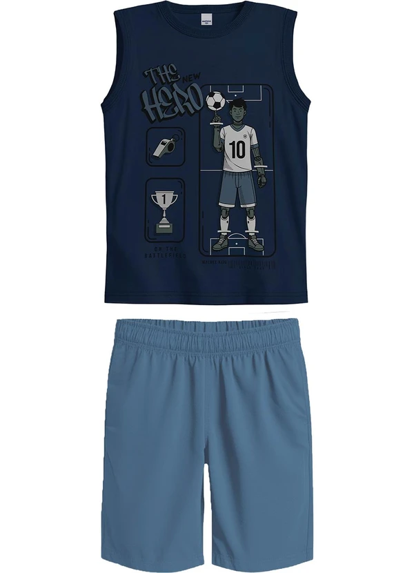 Malwee Kids - Conjunto The New Hero em Moletinho Azul Marinho 2