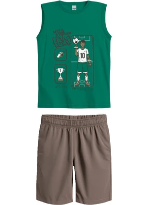 Malwee Kids - Conjunto The New Hero em Moletinho Verde - MALWEE KIDS