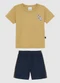Malwee Kids - Conjunto Time 1 em Moletinho Vermelho - variação: Amarelo