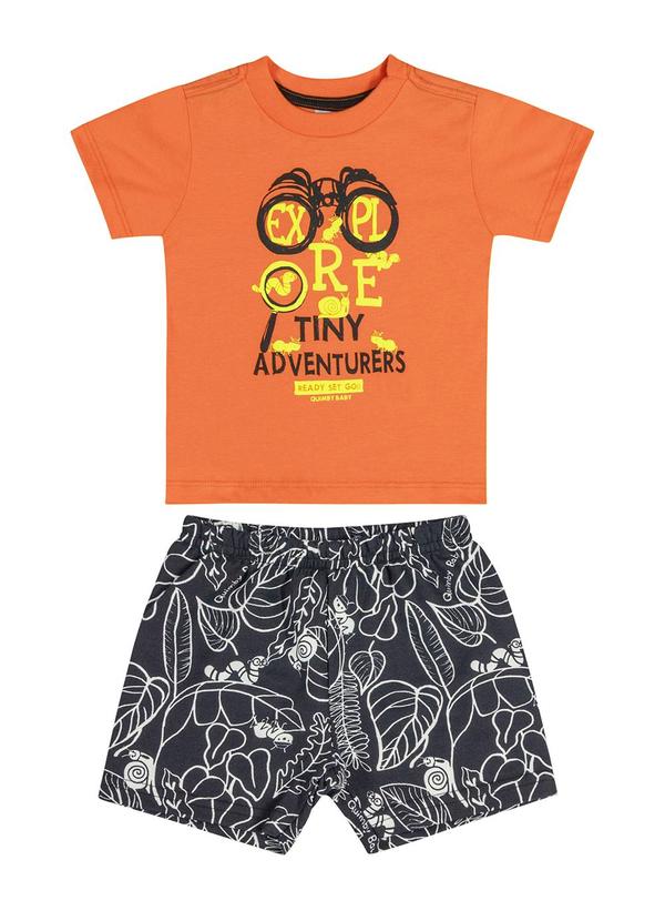 Quimby - Conjunto Tiny Adventures para Bebê Laranja
