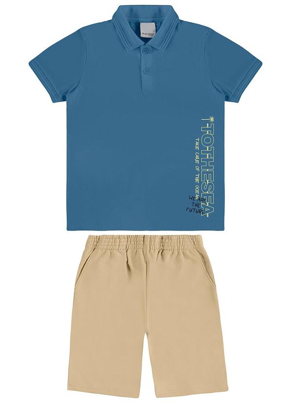 Malwee Kids - Conjunto To The Sea em Moletom Azul Petróleo 4