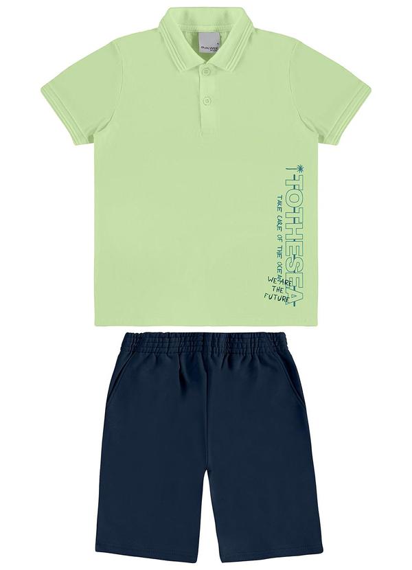 Malwee Kids - Conjunto To The Sea em Moletom Verde Claro 1