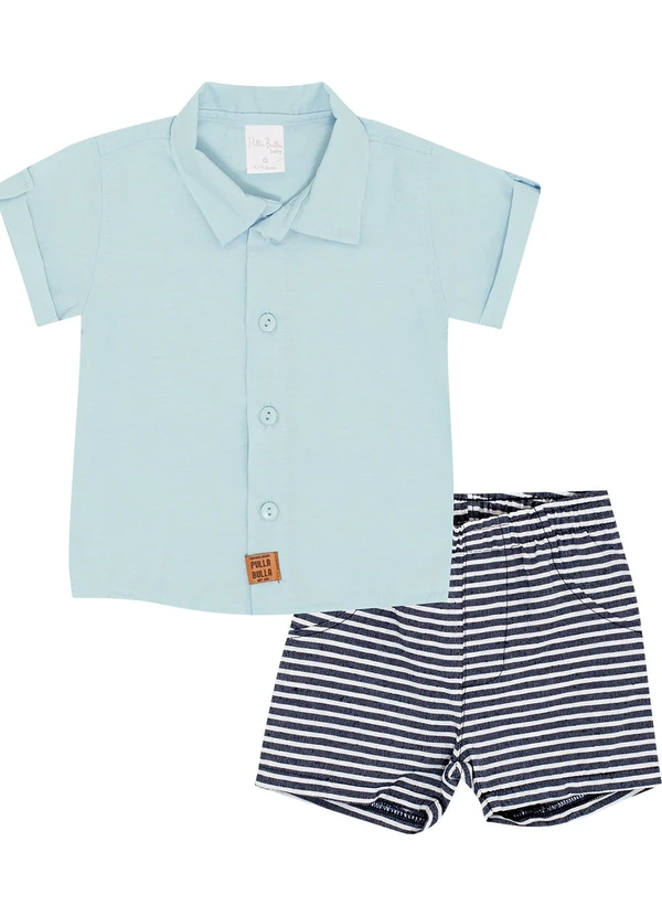 Pulla Bulla - Conjunto Tricoline Azul 2