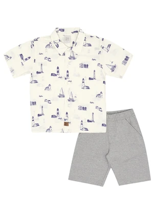 Pulla Bulla - Conjunto Tricoline Azul - PULLA BULLA