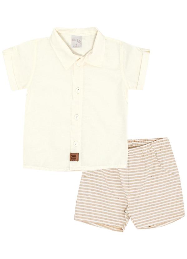 Pulla Bulla - Conjunto Tricoline Bege
