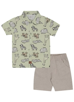 Pulla Bulla - Conjunto Tricoline Verde - PULLA BULLA