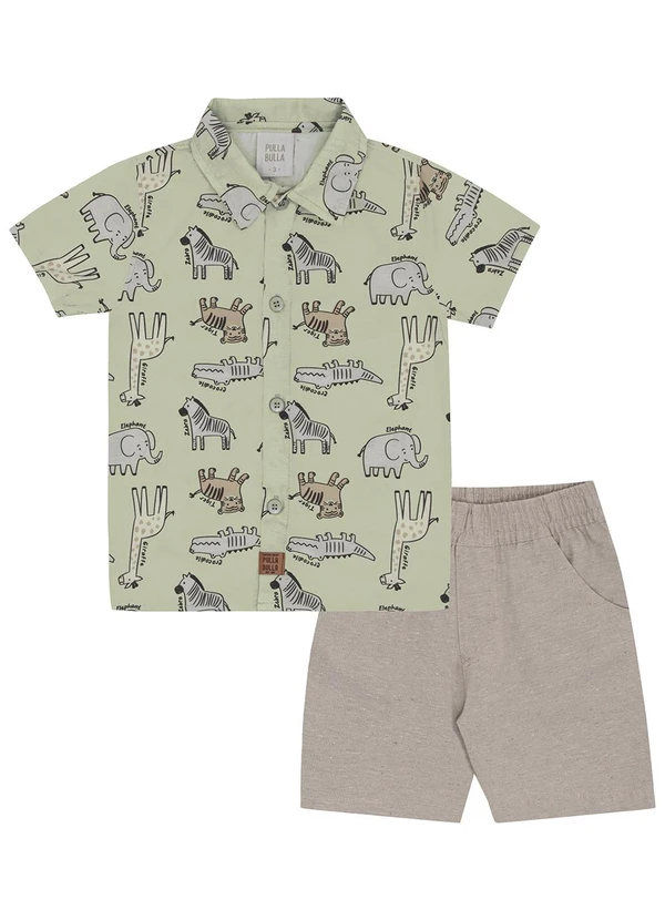 Pulla Bulla - Conjunto Tricoline Verde