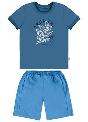 Malwee Kids - Conjunto Tropical Eco Azul Petróleo - MALWEE KIDS